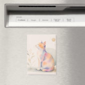 Stille Katze im Mondlicht Magnet (In Situ (Geschirrspüler))