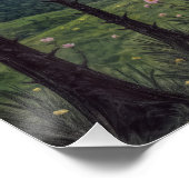 Stille Kiefern, kosmischer Tanz - Eine Waldlandsch Poster (Ecke)