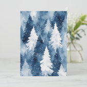 Stille Kiefern Winterwald Einladung (Stehend Vorderseite)
