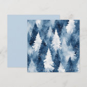 Stille Kiefern Winterwald Feiertagskarte (Vorne/Hinten)