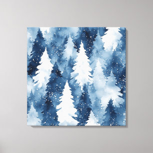 Stille Kiefern Winterwald Leinwanddruck