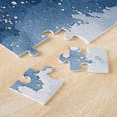 Stille Kiefern Winterwald Puzzle (Seite)