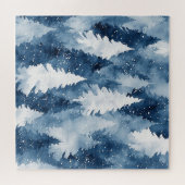 Stille Kiefern Winterwald Puzzle (Horizontal)