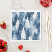Stille Kiefern Winterwald Serviette (Beispiel)