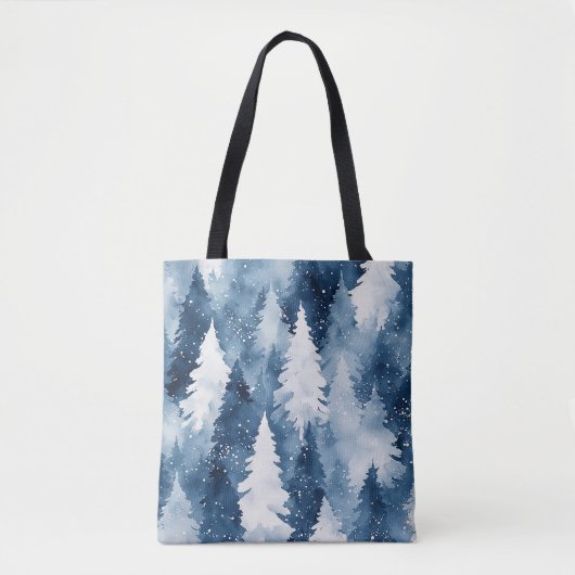 Stille Kiefern Winterwald Tasche (Vorderseite)