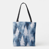Stille Kiefern Winterwald Tasche (Rückseite)