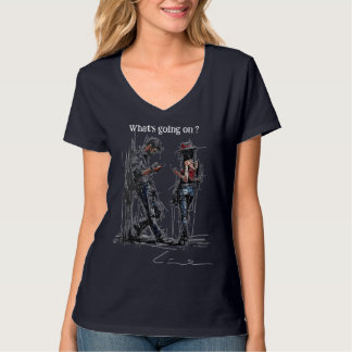 Stille Konversations-Bildlaufdistanz Zusammen Al T-Shirt