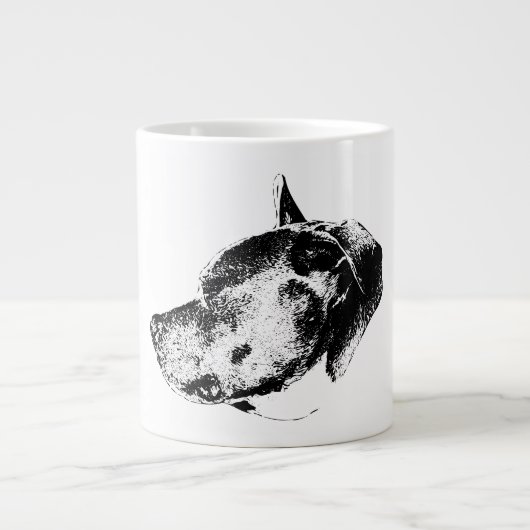 stille Kraft Blick Jumbo-Tasse (Vorderseite)