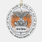 Stille Krankenschwester Keramik Ornament (Links)