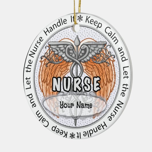 Stille Krankenschwester Keramik Ornament (Links)