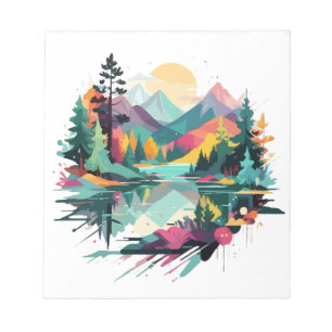 Stille Landschaft Stille Ruhe Natur Außenbereich Notizblock