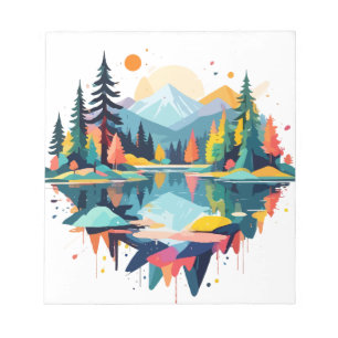 Stille Landschaft Stille Ruhe Natur Außenbereich Notizblock