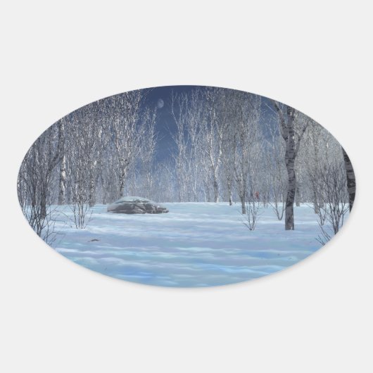 Stille Lichtkleber Ovaler Aufkleber (Vorderseite)