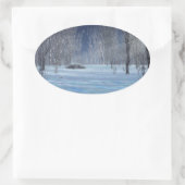 Stille Lichtkleber Ovaler Aufkleber (Tasche)