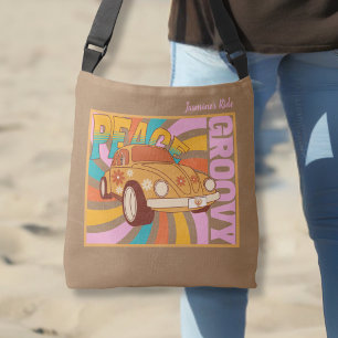 Stille Liebe im Stil der 60er Jahre Tragetaschen Mit Langen Trägern