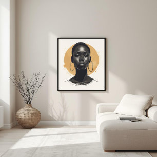 Stille Macht – Afrozentrisches Porträt V Poster