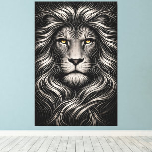 Stille Macht - Augen der Dominanz Leinwanddruck