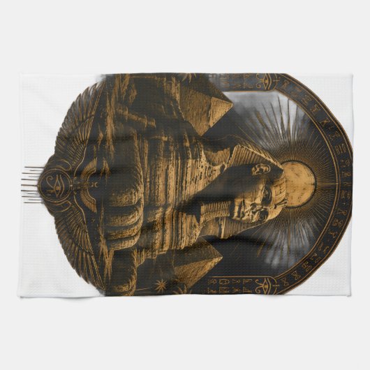 Stille Macht | Great Sphinx Ägypten Design Geschirrtuch (Horizontal)