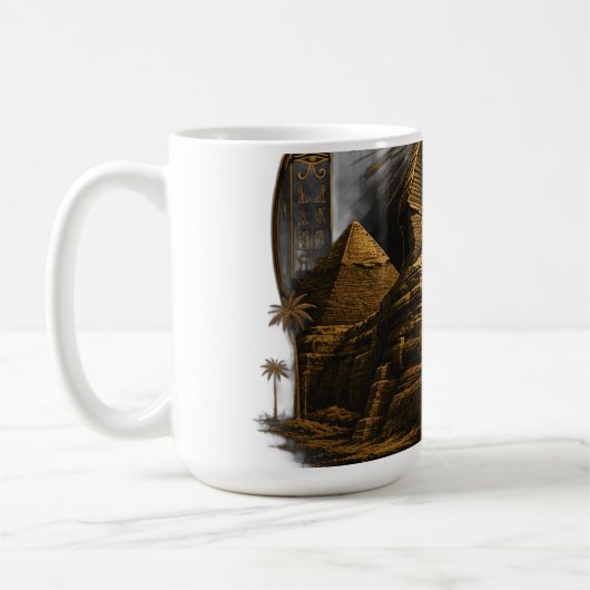 Stille Macht | Great Sphinx Ägypten Design Kaffeetasse (Links)