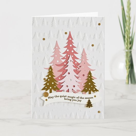 Stille Magie der Weihnachtskarte Karte (Vorderseite)