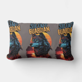 Stille Majestät: Blauer Wolf in einem feinen Sonne Lendenkissen