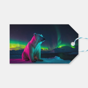 Stille Majestät: Eisbär unter Nordlicht Geschenkanhänger