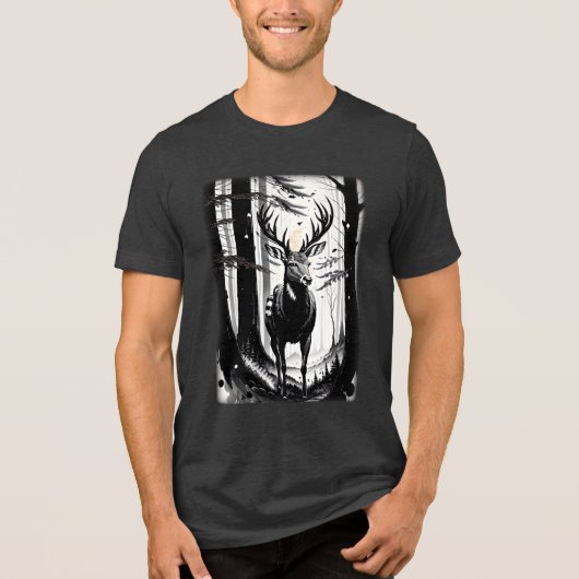 Stille Majestät im Wald Tri-Blend Shirt (Vorderseite)
