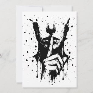 Stille Maske — Tintenspritzer-Liminale Figur Feiertagskarte