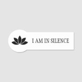 Stille Meditation - Lotus-Blume-Tag Namensschild (Vorderseite)