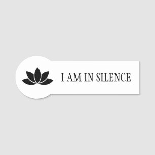 Stille Meditation - Lotus-Blume-Tag Namensschild