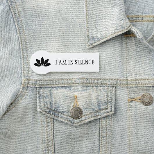 Stille Meditation - Lotus-Blume-Tag Namensschild (Beispiel)