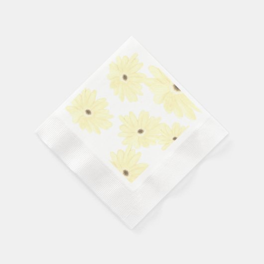 Stille Morgengelbe Blumen Serviette (Ecke)