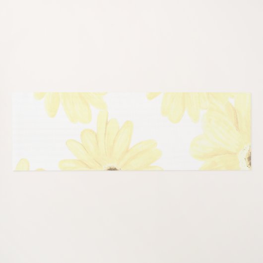 Stille Morgengelbe Blumen Yogamatte (Rückseite (Horizontal))