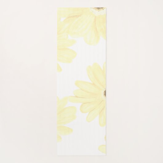Stille Morgengelbe Blumen Yogamatte (Rückseite)