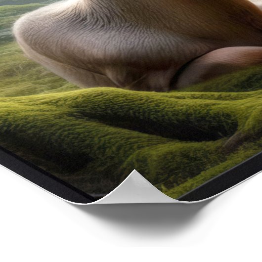 Stille Morgenstunden im Wald mit optionalem Rahmen Poster (Ecke)