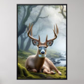 Stille Morgenstunden im Wald mit optionalem Rahmen Poster (Vorne)