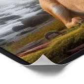 Stille Morgenstunden im Wald mit optionalem Rahmen Poster (Ecke)