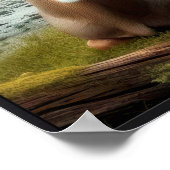 Stille Morgenstunden im Wald mit optionalem Rahmen Poster (Ecke)