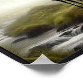 Stille Morgenstunden im Wald mit optionalem Rahmen Poster (Ecke)