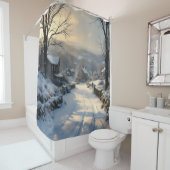 Stille nach Schneefall – Winterlandschaft Duschvor Duschvorhang (Beispiel)