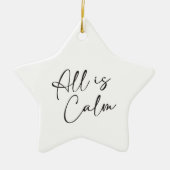 Stille Nacht Alles ist eine ruhige Keramik Keramik Ornament (Vorne)