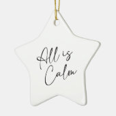 Stille Nacht Alles ist eine ruhige Keramik Ornament (Links)