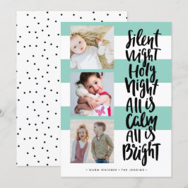 Stille Nacht drei Foto Feiertage Weihnachten | Min Einladung