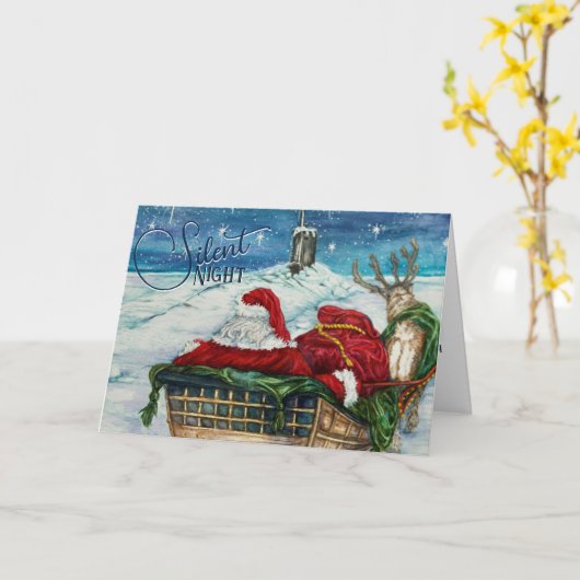 "Stille Nacht" eine Weihnachtskarte für das U-Boot Karte (Gelbe Blume)