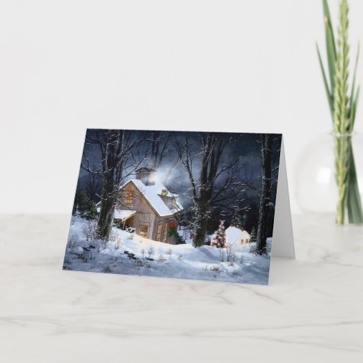 Stille Nacht Feiertagskarte (Vorderseite)