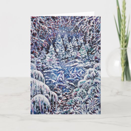 Stille Nacht Feiertagskarte (Vorderseite)