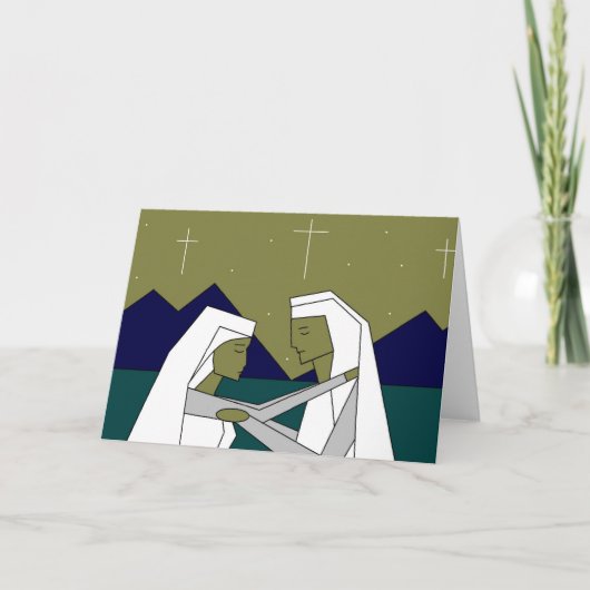 Stille Nacht Feiertagskarte (Vorderseite)