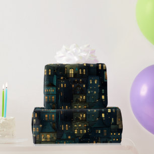 Stille Nacht Fenster Geschenkpapier