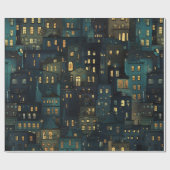 Stille Nacht Fenster Geschenkpapier (Flach)