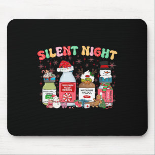 Stille Nacht Frohe Weihnachten Krankenpfleger Pill Mousepad